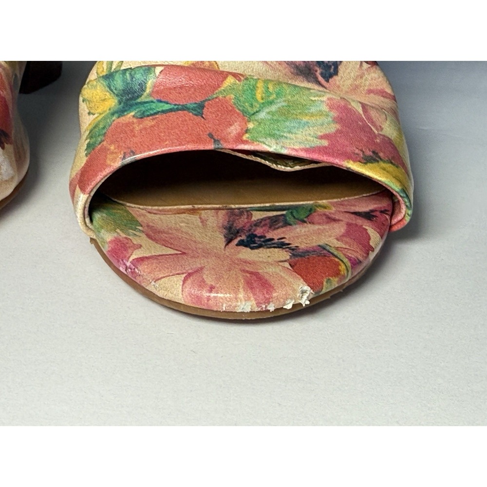 PATRICIA NASH Poema Leather Floral Mules/Open Toe Slides Women's 8.5 EUC - Picture 7 of 13